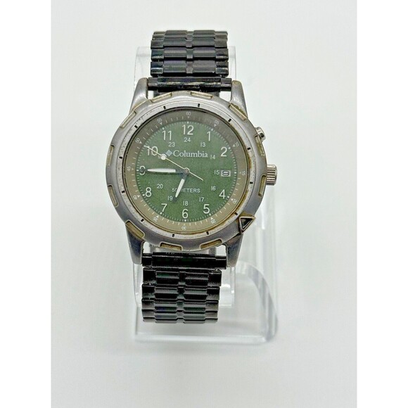 Columbia MensWatch CL-1269 50m Green Dial CL-1269 Working with New Battery EUC - Picture 1 of 5